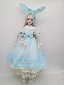 1/3 Пластиковая шарнирная подвижная кукла 60 см женская кукла BJD продается с одеждой платье