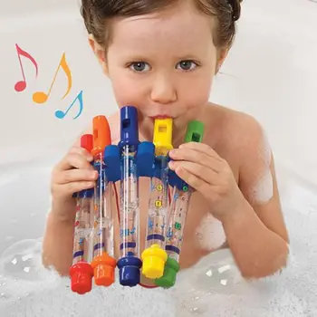 1 комплект Водяных флейт для ванны, Свистящие Игрушки для купания, Дошкольные Развивающие Водяные флейты для ванны, Детский свисток для мальчиков и девочек