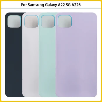 10 шт. Новых для Samsung Galaxy A22 5G A226 Пластиковая крышка батарейного отсека A22 Задняя крышка корпуса задней двери Замена клея