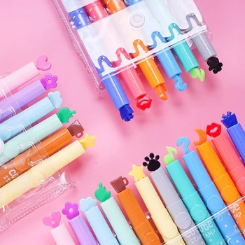 12 Цветов, набор штамповочных ручек, милый креативный графитовый маркер