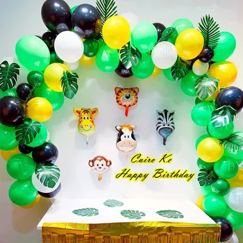 163 Шт. украшения для вечеринки по случаю Дня рождения, арка из воздушных шаров для вечеринки в джунглях для девочек, воздушные шары для душа для мальчиков, гирлянда из латексных шаров