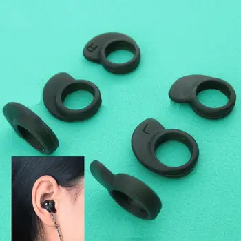 2 пары силиконовых ушных крючков для наушников, заглушки, ушной крючок, затычка для наушников-вкладышей, Аксессуары для наушников, Черные /Прозрачные цвета