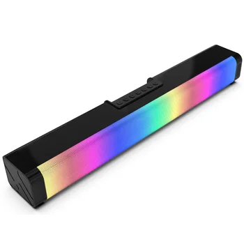 2021 Колонки Для Компьютерных Игр С RGB Подсветкой Мощный Сабвуфер USB 3,5 мм Оптическая Звуковая Панель ПК 20 Вт Динамик Для ПК 32K-192 K Динамиков