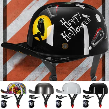 2022 Новый винтажный мотоциклетный шлем бейсболка шлем мужской и женский детский скутер половина лица Винтажная шляпа Four seasons