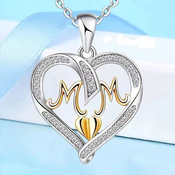 2023 Новая мода Love MOM Ожерелье с подвеской для мамы Женские ювелирные изделия Ожерелье на День матери Подарок Оптом