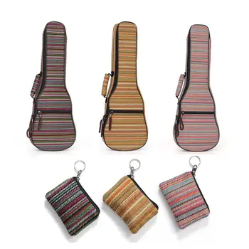 21-23 дюймовая сумка для укулеле в национальном стиле, Гавайская маленькая гитара, чехол для укулеле, регулируемый плечевой ремень для концертных укулеле.