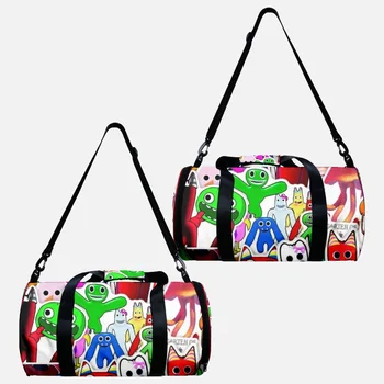 3D Garten of Banban Сумка через плечо, женская мужская повседневная спортивная сумка для спортзала, бочкообразная сумка для мальчиков и девочек, дорожная сумка с героями мультфильмов Аниме