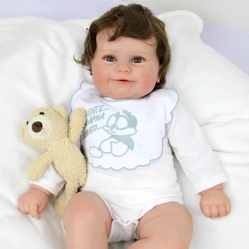 50 см Кукла Реборн Беби, настоящая живая кукла для новорожденных, 3D кожа, видны вены, силиконовые виниловые куклы для всего тела, игрушки