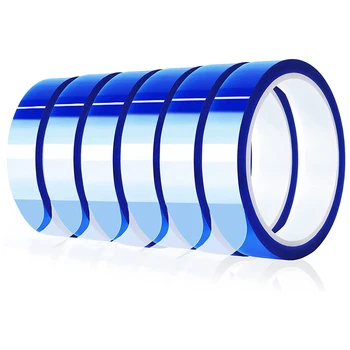 6 рулонов синей термоленты 20 мм X 33 м Высокотемпературная Термостойкая лента Теплопередающая лента для термопрессовочного пресса