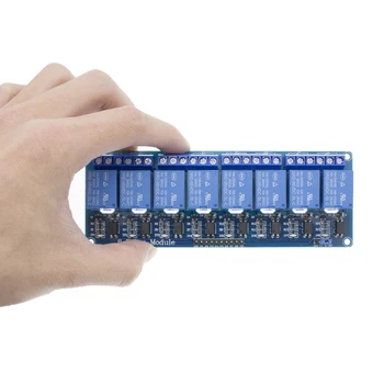 8-канальный Релейный модуль постоянного тока 5 В, Щит платы с поддержкой оптрона высокого и низкого уровня запуска для Arduino