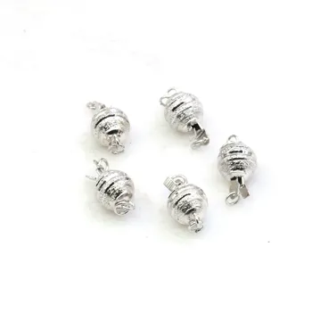 8 мм Круглое Серебряное ожерелье с застежкой-браслетом для женщин и девочек, изготовление ювелирных изделий ручной работы, Аксессуар для поиска