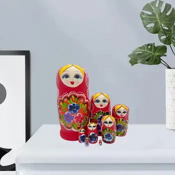 8 штук матрешек, русские куклы ручной росписи для Shelf Cafe