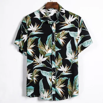 Camisas Para Hombre 2023 Летняя мужская повседневная блузка с коротким рукавом, мужская рубашка