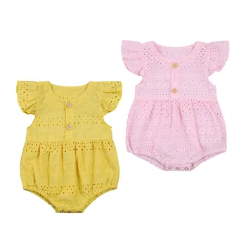 Citgeett/ летние однотонные комбинезоны для новорожденных девочек с открытыми плечами, модные комбинезоны, повседневная одежда