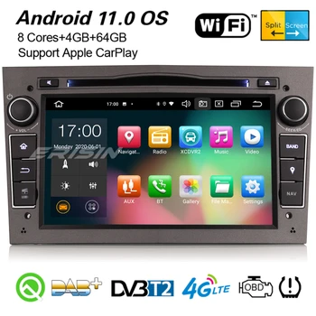 Erisin 8-Ядерный Android 11,0 Автомобильный Стерео OBD2 WiFi CarPlay BT DSP DAB + GPS Для Opel Vauxhall Vivaro Corsa Zafira Astra H Combo 8160