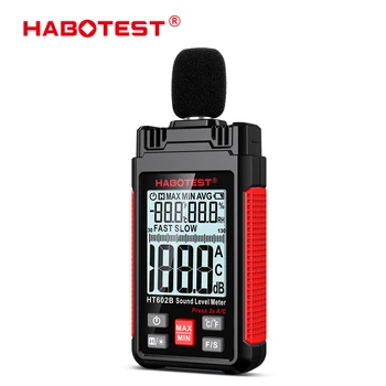 HABOTEST HT602 Измеритель Уровня звука Цифровой Ручной Измеритель ДБ Sonometros Измеритель Уровня шума 30-130 дБ Децибел Мини-Измеритель звука