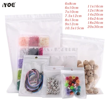 iYOE 10шт 13 Размер Прозрачные пакеты с застежкой-молнией Пластиковые пакеты с застежкой-молнией Сумка для хранения ювелирных изделий и печенья