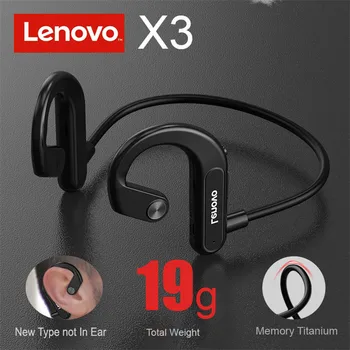 Lenovo X3 Беспроводные Bluetooth-наушники Air Conductive Sport Headset IPX5, водонепроницаемый шейный платок с микрофоном, наушники с шумоподавлением