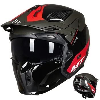 MT Мотокросс Полнолицевой шлем Индивидуальность Внедорожные Сменные мотошлемы Мотоциклетные шлемы Мода