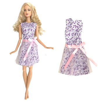 NK, 1 шт., модная фиолетовая кружевная юбка для куклы 1/6 на каждый день, платье с бантом для куклы Барби, аксессуары, Одежда, детские игрушки