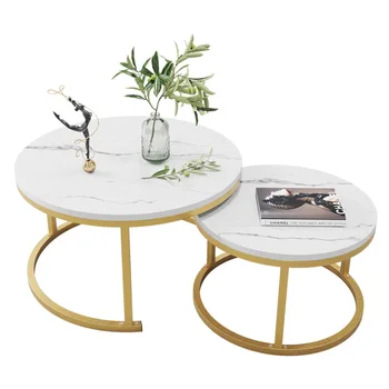 Nordic Light Роскошный журнальный столик Домашний Стол для гостиной Имитация мрамора Чайный столик