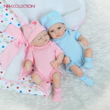 NPK кукла-реборн с мягким настоящим нежным прикосновением 2018NEW mini twin baby dolls куклы-реборн для детей