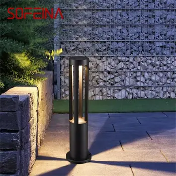 SOFEINA Черный уличный светильник для газона Современный светодиодный водонепроницаемый для дома, виллы, сада