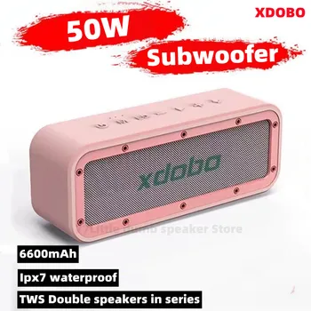 Xdobo 50 Вт Мощный динамик Bluetooth, Портативный Беспроводной сабвуфер Super Bass, водонепроницаемый 360 Стерео Объемный звук TWS TF Sound Bar