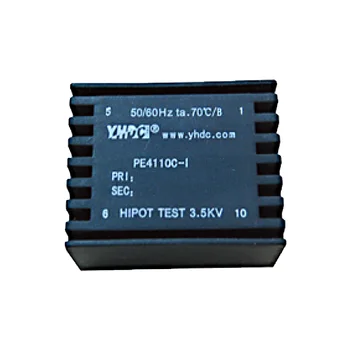 YHDC PE4110C-I Мощность 3ВА Входное напряжение 220 В Выход 7,5 В Герметичный трансформатор Защитная изоляция при сварке печатных плат