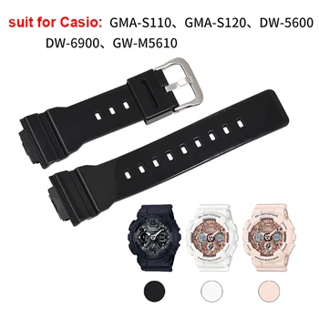 Аксессуары для часов Ремешок для Casio G-shock Серии gma-s110/gma-s120/DW-5600/DW-6900/GW-M5610 PU Ремешок для часов