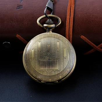 Винтажные карманные часы в полоску, механические мужские и женские сумки, стимпанковое ожерелье, цепочка для часов, Римские цифровые часы в подарок