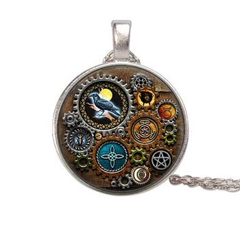 Готическая Ведьма, Стимпанк, Драгоценный камень времени, Винтажное Креативное ожерелье, ювелирные изделия