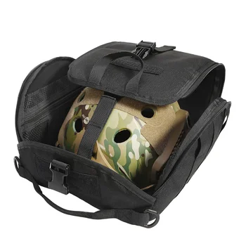 Держатель сумки для тактического шлема Система MOLLE Быстроразъемная пряжка Для надежного крепления ремня Сумочка для военного шлема FAST BJ PJ MH