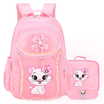 Детский рюкзак с мультяшным рисунком, школьные сумки Sweet Cat для девочек, школьный рюкзак для девочек, легкие рюкзаки для девочек, школьная сумка