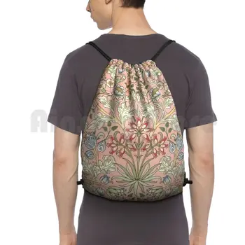 Дизайнерский рюкзак William Morris, сумки на шнурке, спортивная сумка, водонепроницаемая, с рисунком William Morris, с цветочным рисунком Morris, Винтажные Цветы