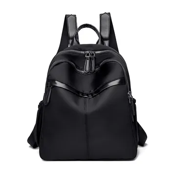 Дорожный женский водонепроницаемый нейлоновый рюкзак, повседневная молодежная женская однотонная школьная сумка, женские сумки через плечо большой емкости, рюкзак