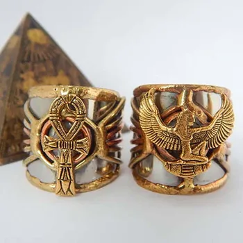 Древние Египетские крылья, Женские кольца на палец, ювелирные изделия для женщин, Винтажное Открывающееся Регулируемое кольцо, Вечерние Женские Эстетические аксессуары