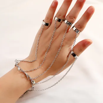 Женское кольцо-браслет в стиле панк-хип-хоп для одежды ручной работы