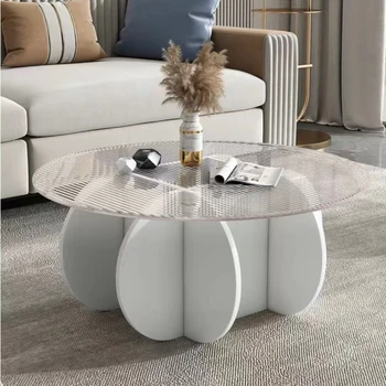 Журнальный столик Центральный столик для гостиной Чайный столик Прозрачный современный стол для гостеприимства Роскошная Стеклянная Креативная мебель