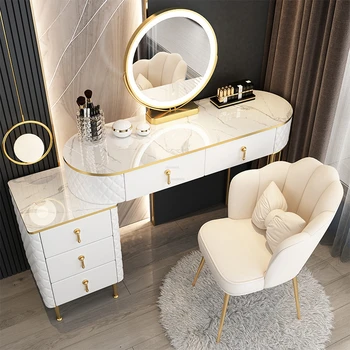 Итальянские роскошные комоды для дома, креативная мебель для спальни, Скандинавский туалетный столик для макияжа с зеркалом, шкафы для хранения, туалетные столики