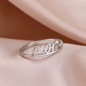 Кольцо для мамы с надписью Skyrim, женские минималистичные кольца для пальцев из нержавеющей стали 2023, Новые Модные украшения, Подарок на День Матери Оптом