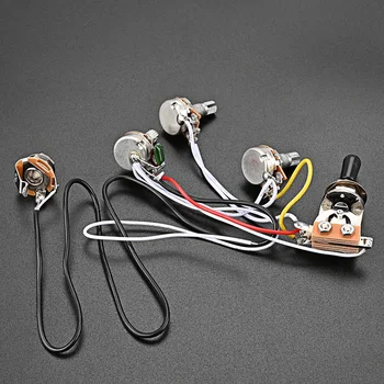 Комплект жгутов проводов электрогитары 3-позиционный тумблер 2 громкости 1 Тональный разъем 6,35 мм для LP электрогитары