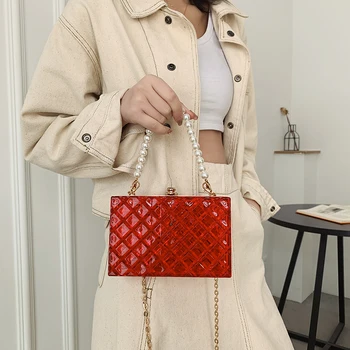 Красочная женская сумка через плечо из прозрачного ПВХ 2021, роскошная дизайнерская сумка и портмоне, жемчужная сумка через плечо, летняя женская сумка-футляр