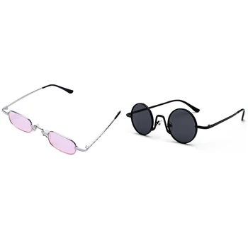Круглые солнцезащитные очки Фирменный дизайн Женские Мужские солнцезащитные очки Черные и черно-серые и прозрачные Квадратные солнцезащитные очки Женские Розовые и серебристые