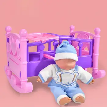 Мебель для кукольного домика премиум-класса из АБС-пластика, двухъярусная кровать, игрушка-кровать с гладкой поверхностью, тонкая работа для ребенка