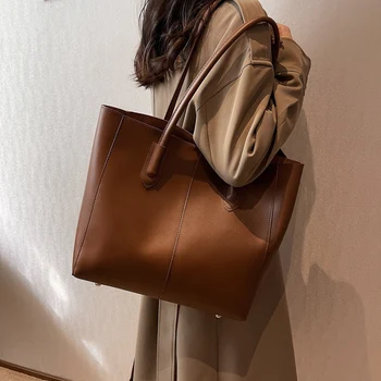 Модные сумки из искусственной кожи, женская ретро-сумочка, хозяйственная сумка, повседневные женские офисные сумки, пригородная сумка через плечо