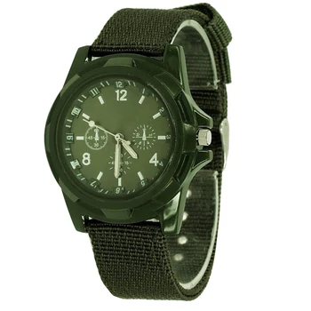 Мужские часы Army Soldier, военный брезентовый ремешок, тканевые аналоговые наручные часы, модные кварцевые спортивные наручные часы, Светящиеся часы
