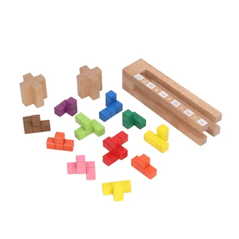 Настольная игра для укладки дерева Тренировка мозга Безопасная укладка блоков Игра Цветная балансирующая игрушка Развивающая для вечеринки