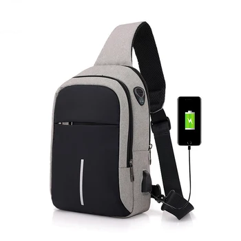 небольшая сумка через плечо с USB-зарядкой, мужские сумки-мессенджеры, мужская водонепроницаемая сумка-слинг, сумка для мальчика, дорожный рюкзак, мужские сумки через плечо