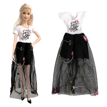 Новая кукольная одежда 1/6, Черное кружевное платье, повседневная одежда, юбка для вечеринок, костюмы для танцев, аксессуары для куклы Барби, Одежда, Игрушки